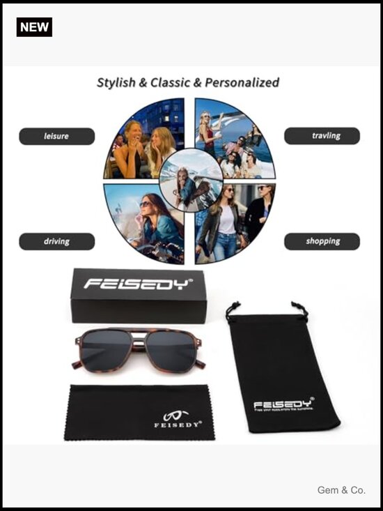 Retro Square Aviator Sunglasses Unisex Vintage Trendy Plastic Frame Sun Glasses